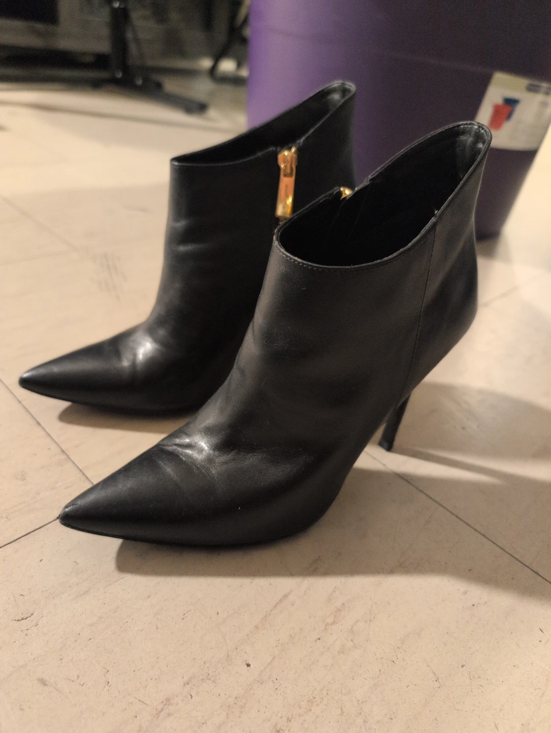 Michael Kors Black Leather Ankle Boots