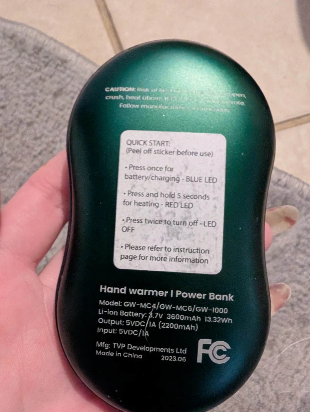 Hand warmer Power Bank - photo 2