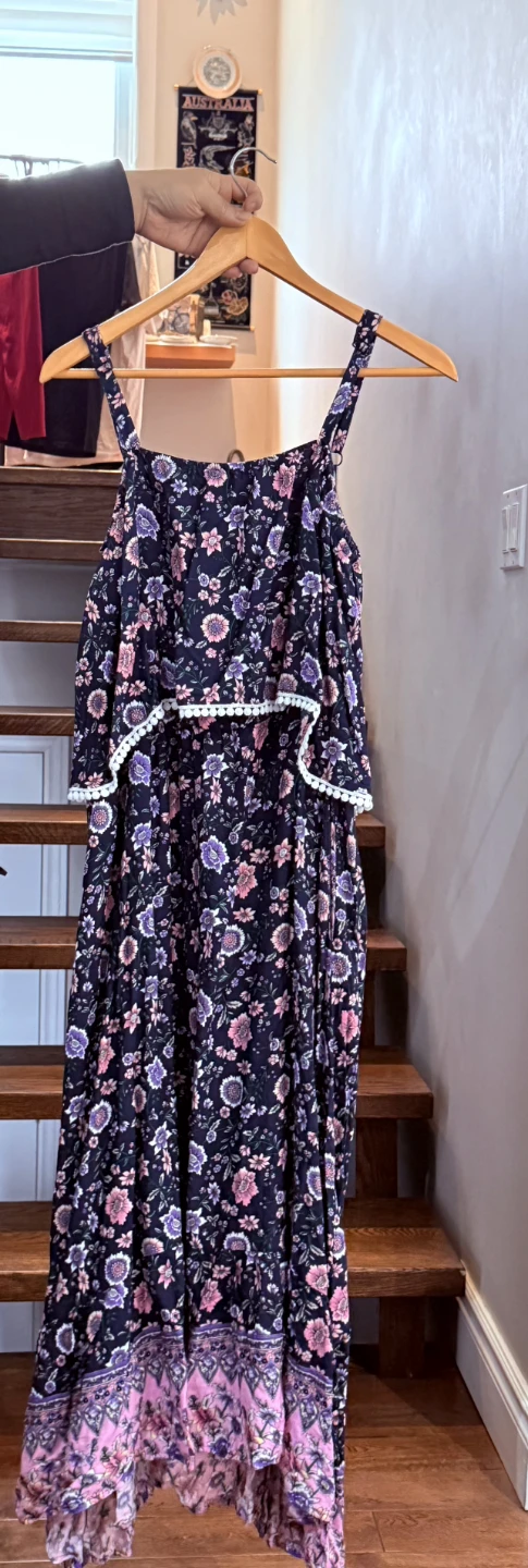 Floral Print Maxi Dress, us12