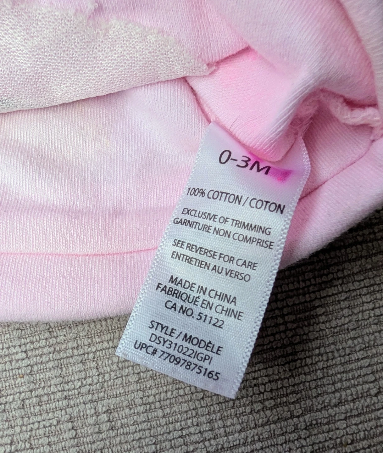 Baby Pink Bear Hat 0-3 Months - photo 3