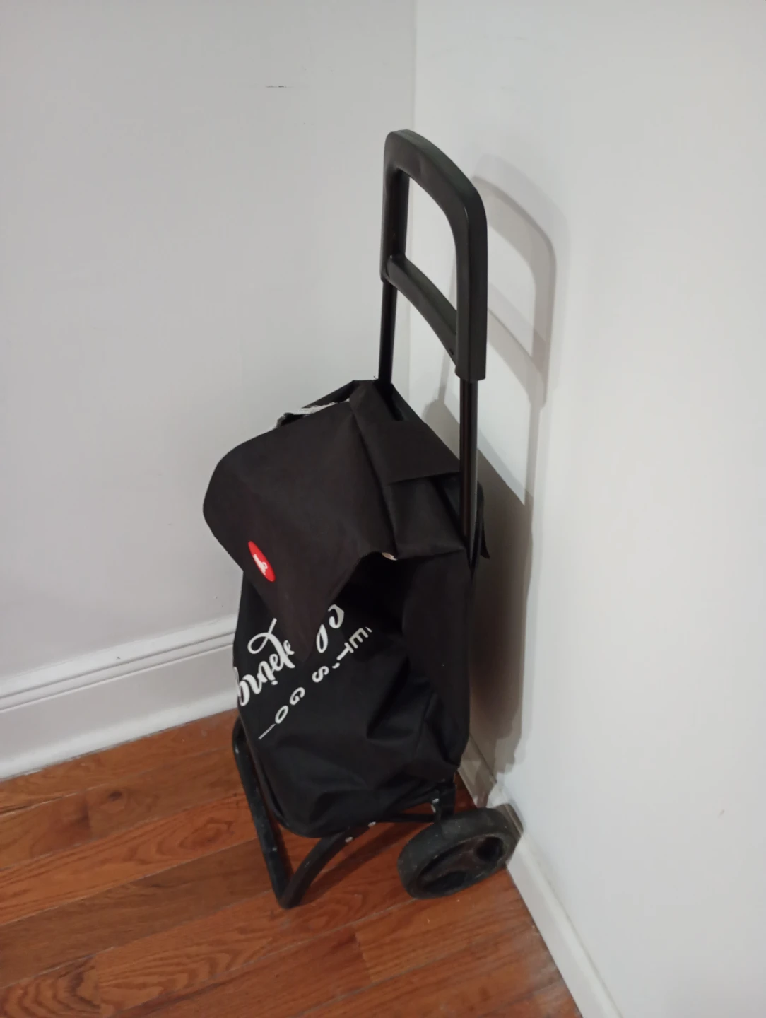 Black Rolling Shopping Cart Trolley