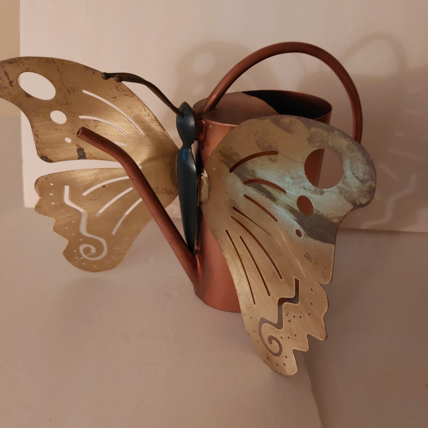 Decorative copper Butterfly Watering Can