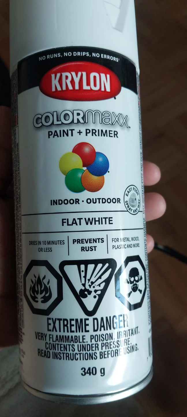 Krylon ColorMaxx Flat White Paint + Primer Spray Paint (340 g) - photo 2