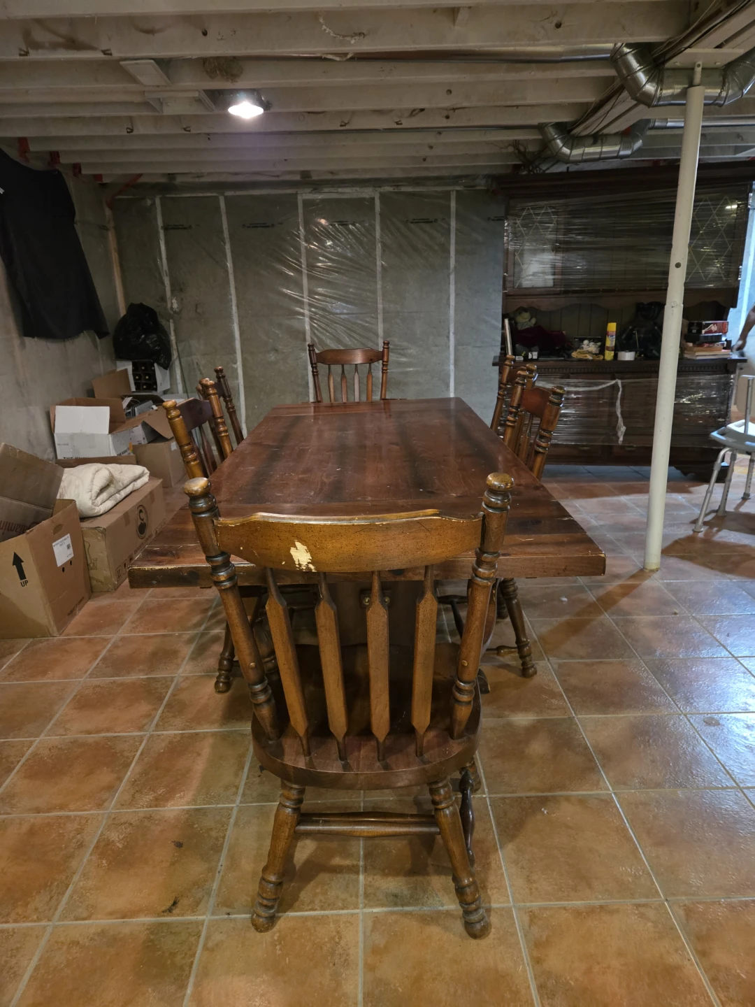 Wooden Dining Table with Chairs and Hitch - photo 2