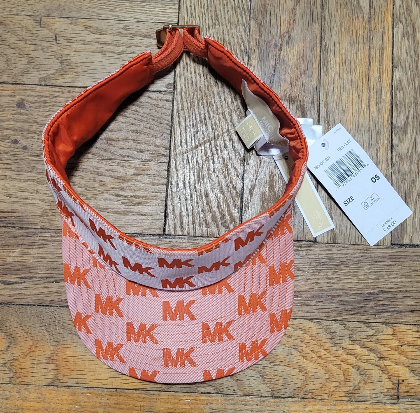 Michael Kors Orange MK Logo Visor OS