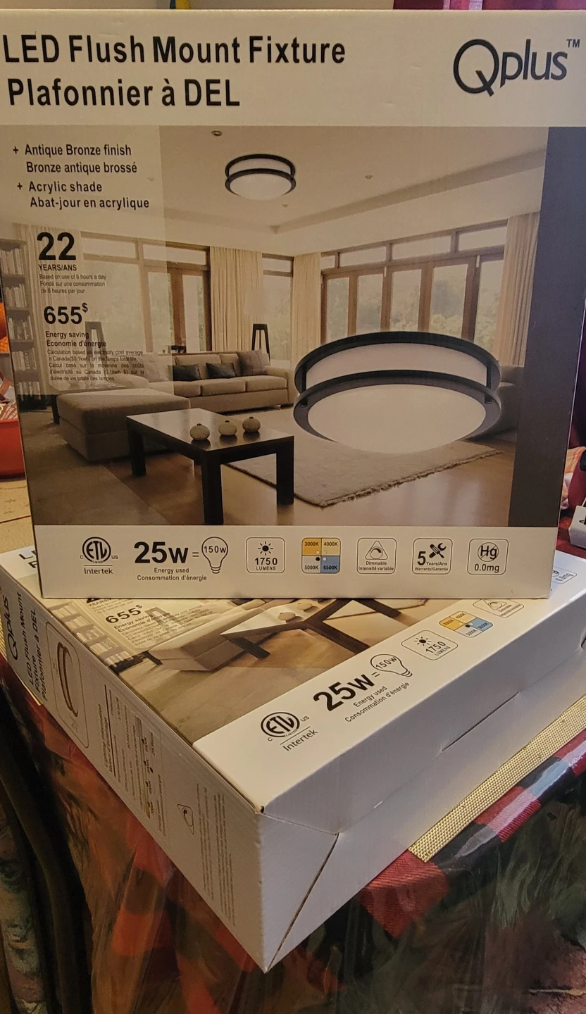 Qplus LED Flush Mount Fixture - 14 Inch