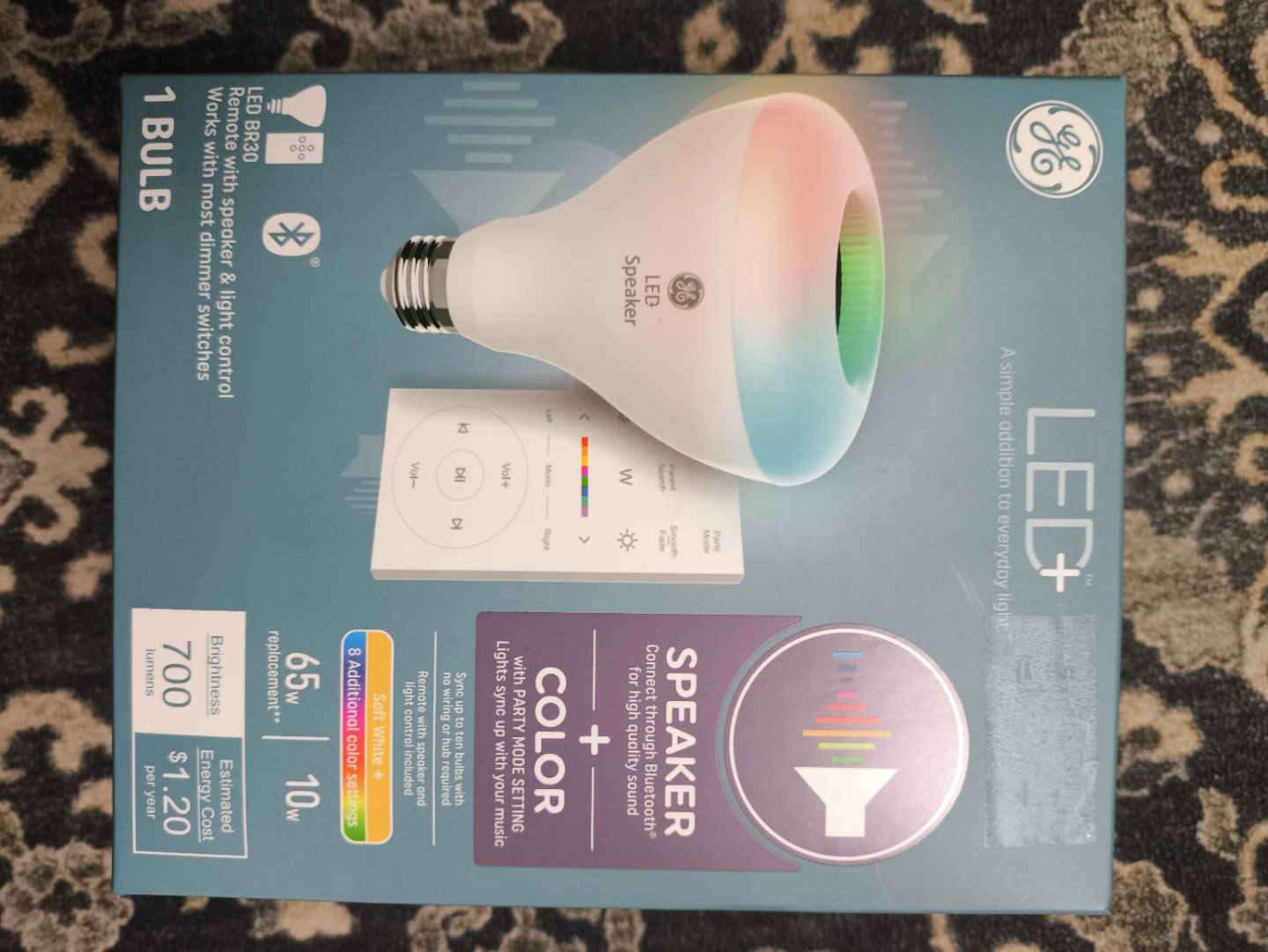 NEW - GE LED+ Speaker and Color Bulb with Remote - photo 2