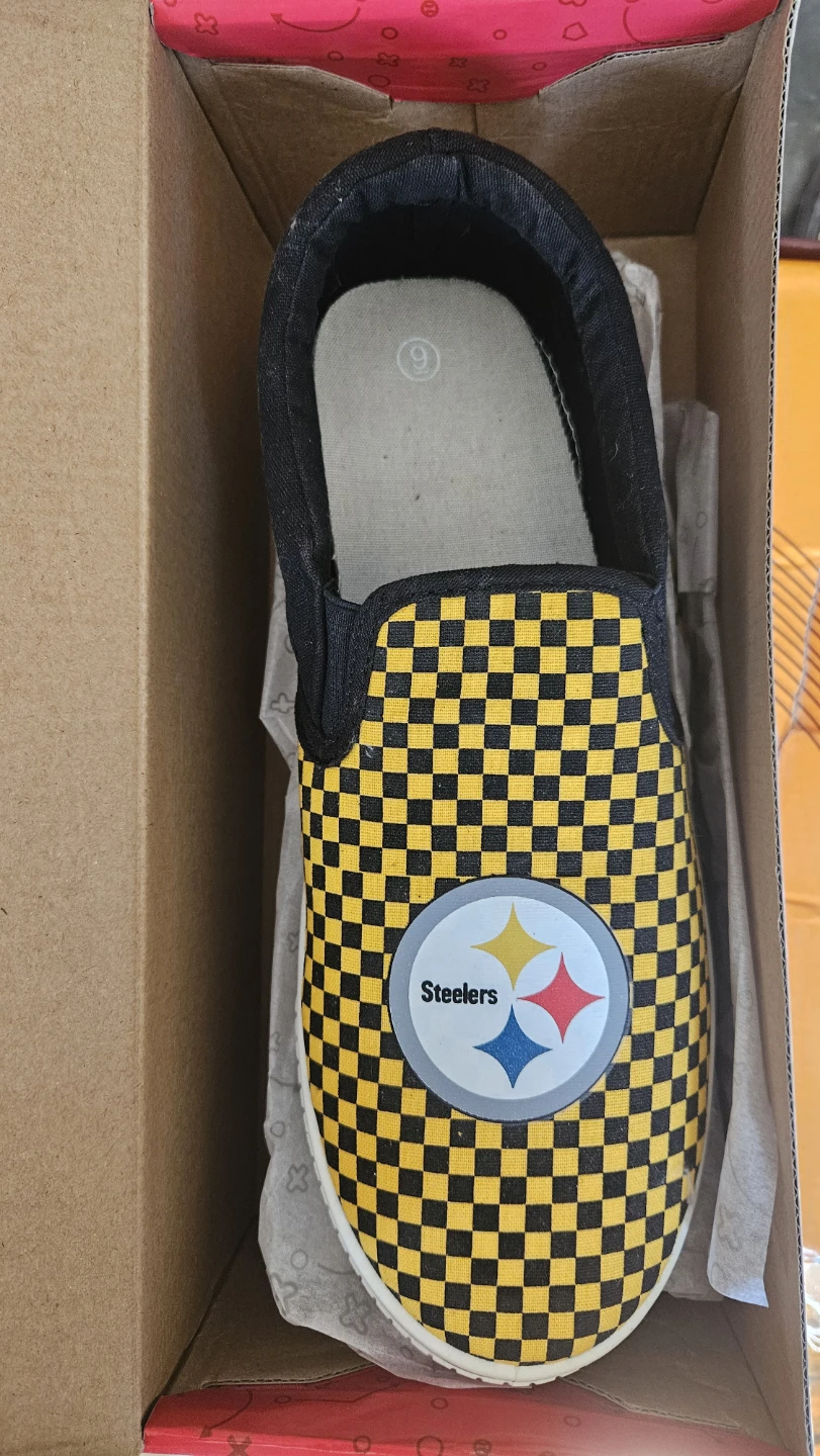 FOCO Men's Pittsburgh Steelers Low Top Sneakers Size 9