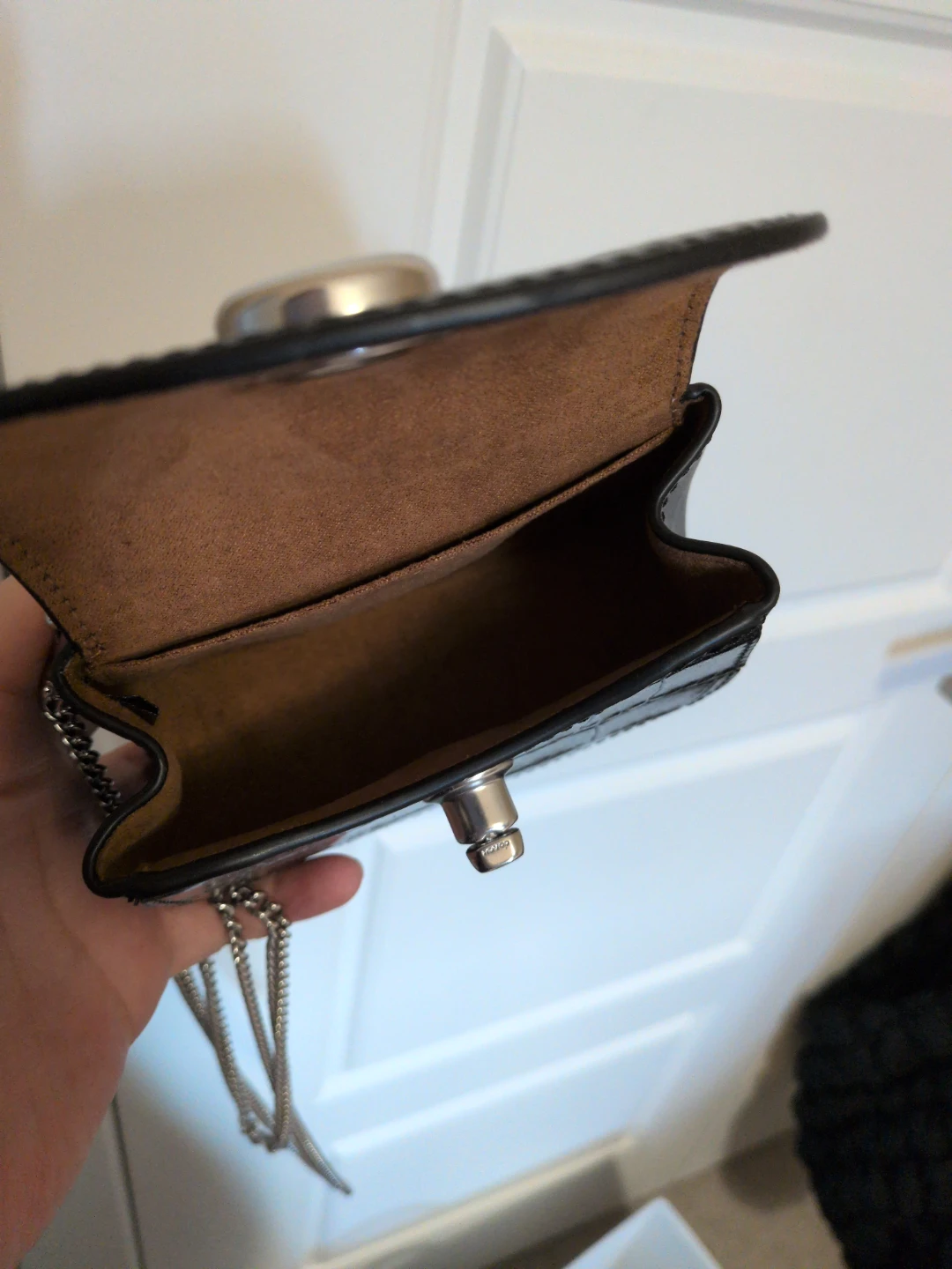 Coach Black Croc-Embossed Mini Shoulder Bag - photo 5