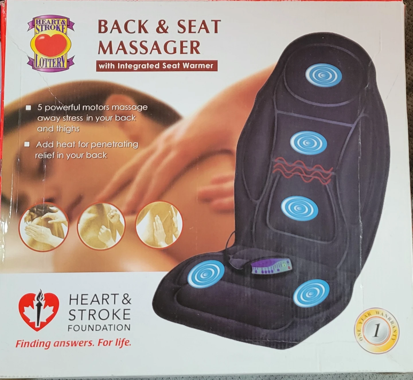 Back & Seat Massager with Integrated Seat Warmer