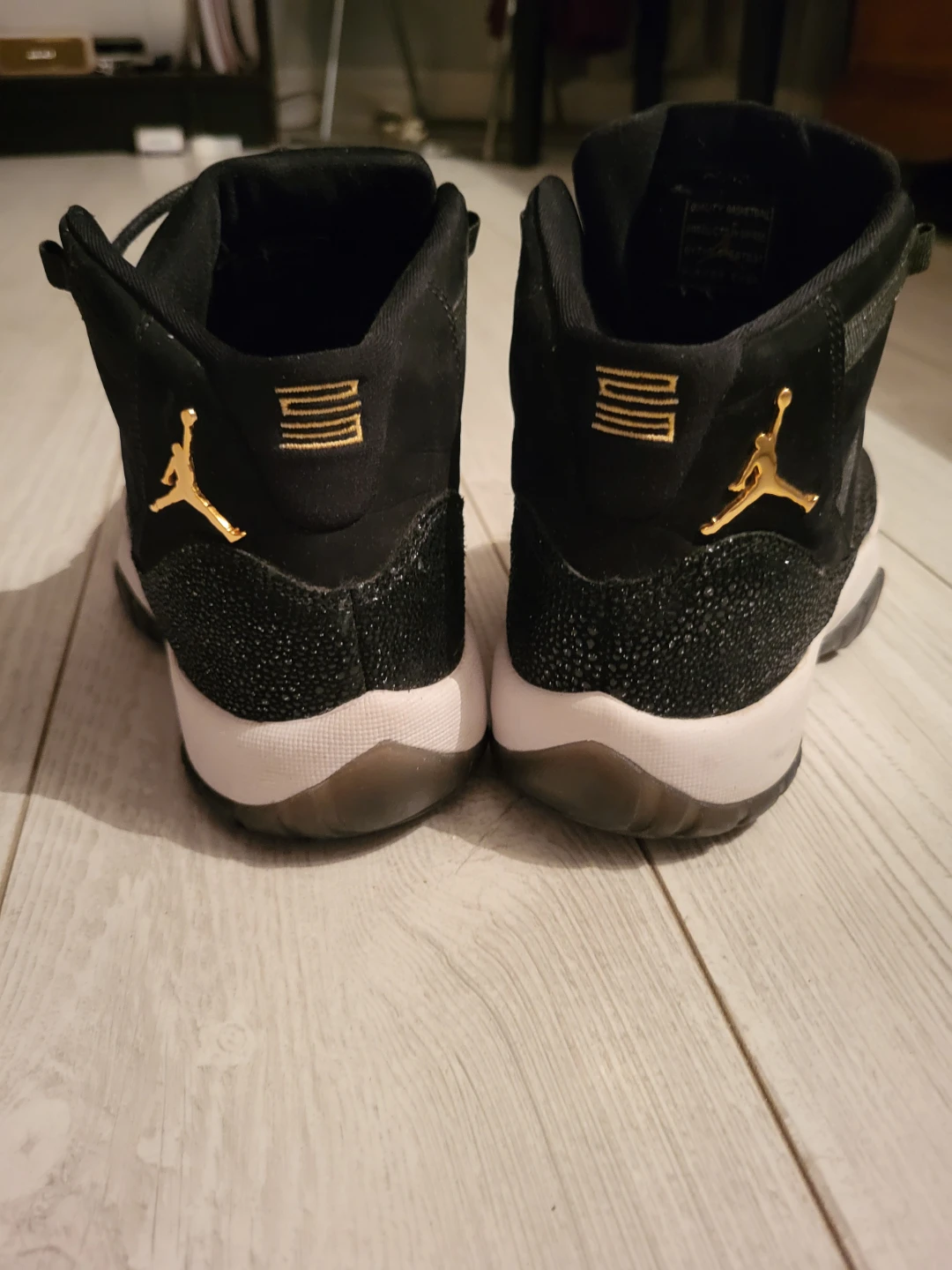 Air Jordan 11 Black Gold Sneakers - photo 3
