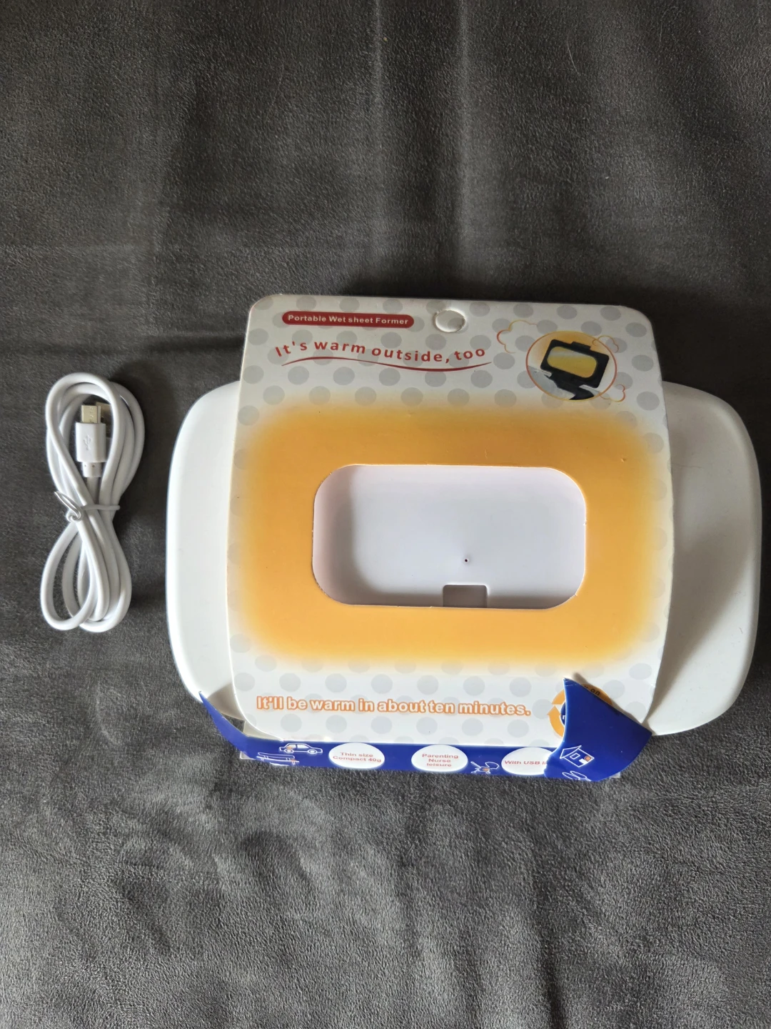 🥕Portable Wet Wipe Warmer with USB Cable