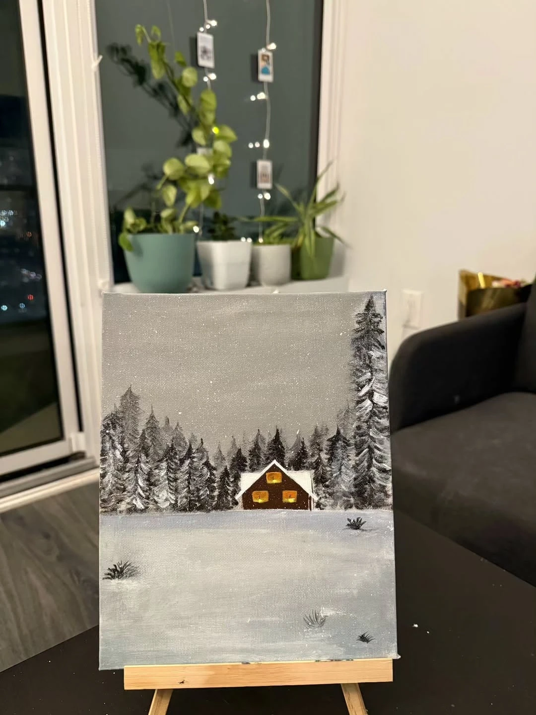 Cozy Winter Cabin Scene