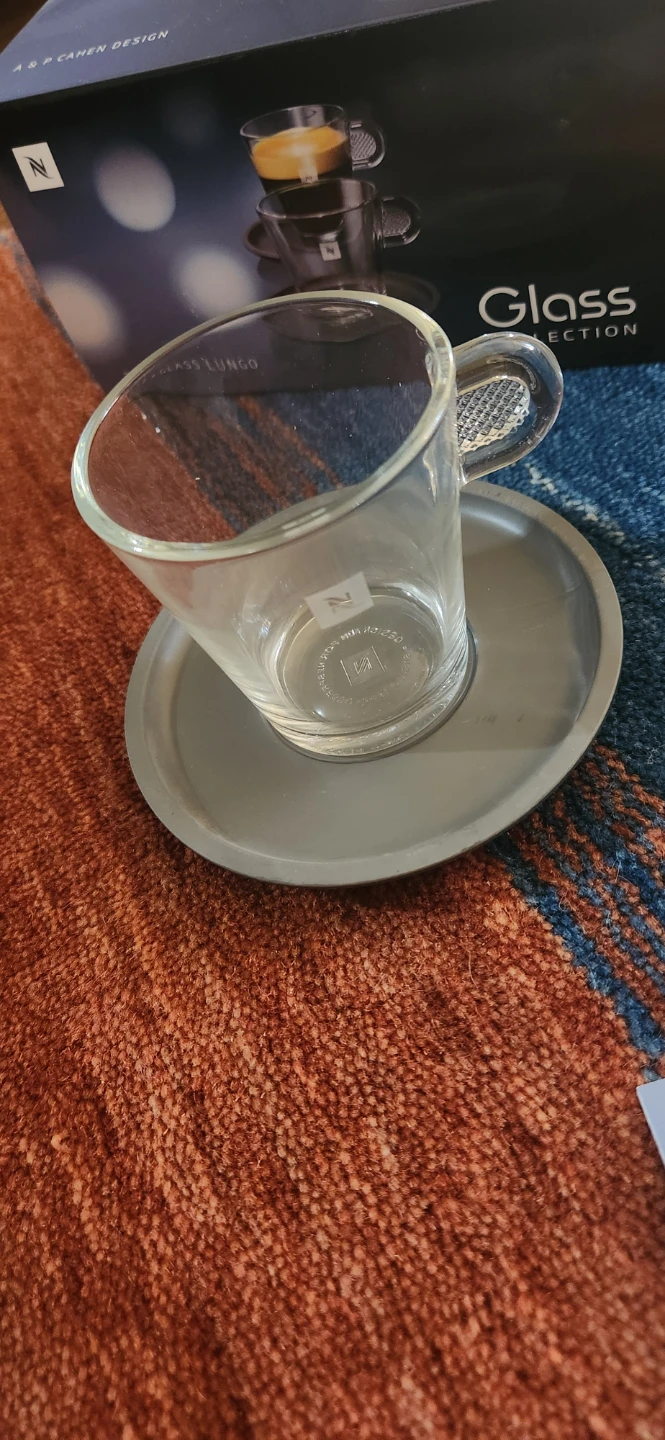 Nespresso Glass Lungo Cups & Saucers - Set of 2 - photo 3
