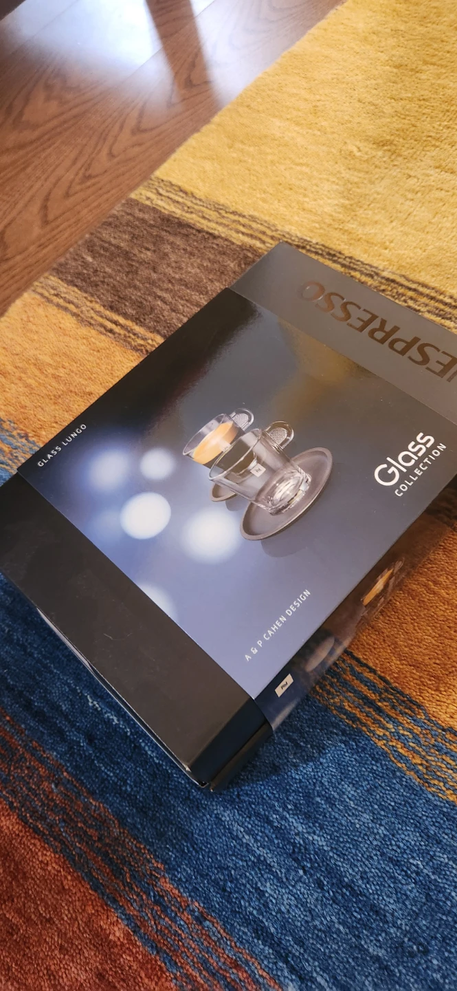 Nespresso Glass Lungo Cups & Saucers - Set of 2