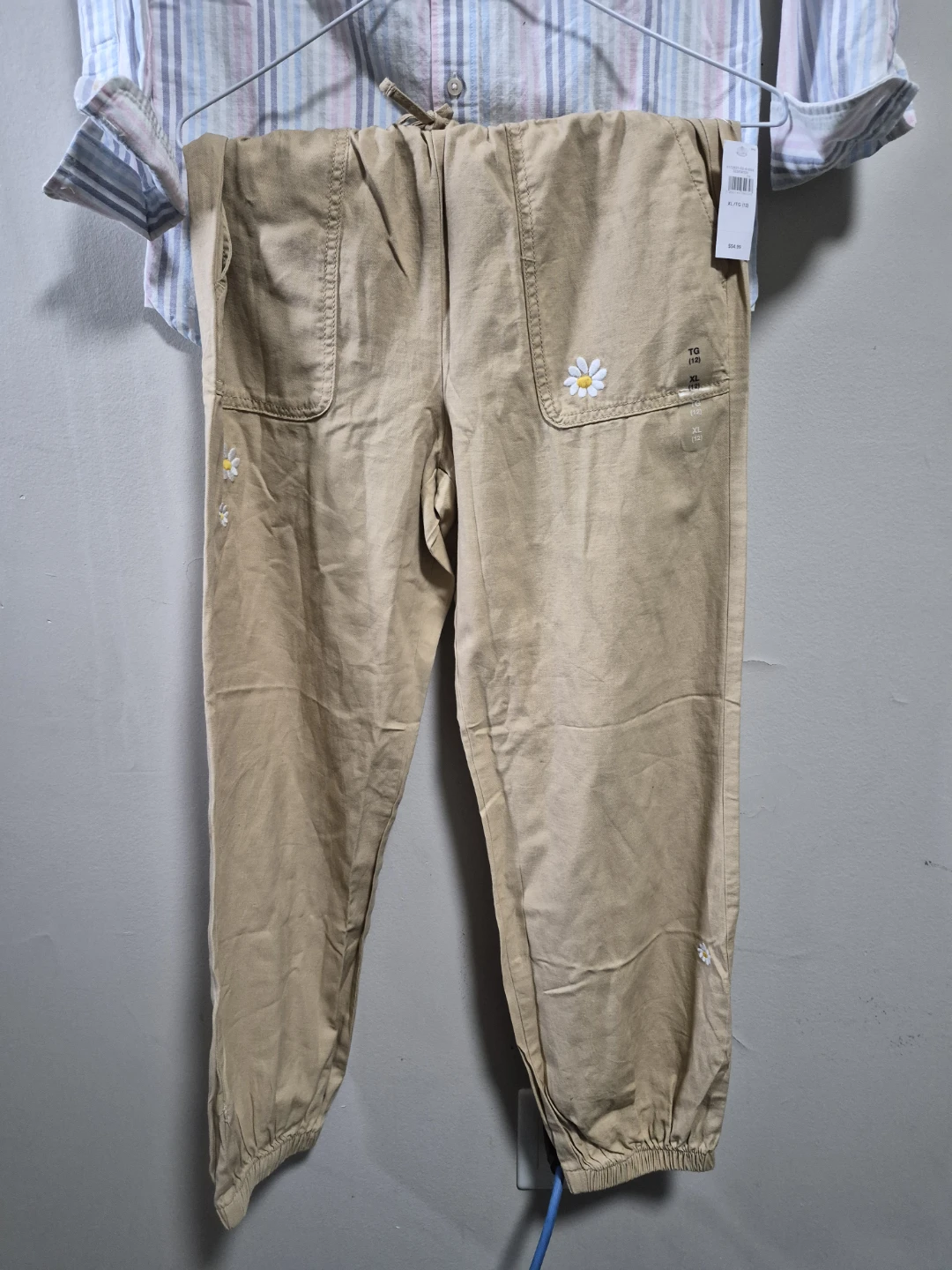 GAP Kids Daisy Embroidered Jogger Pants - Size XL/TG (12) - photo 4