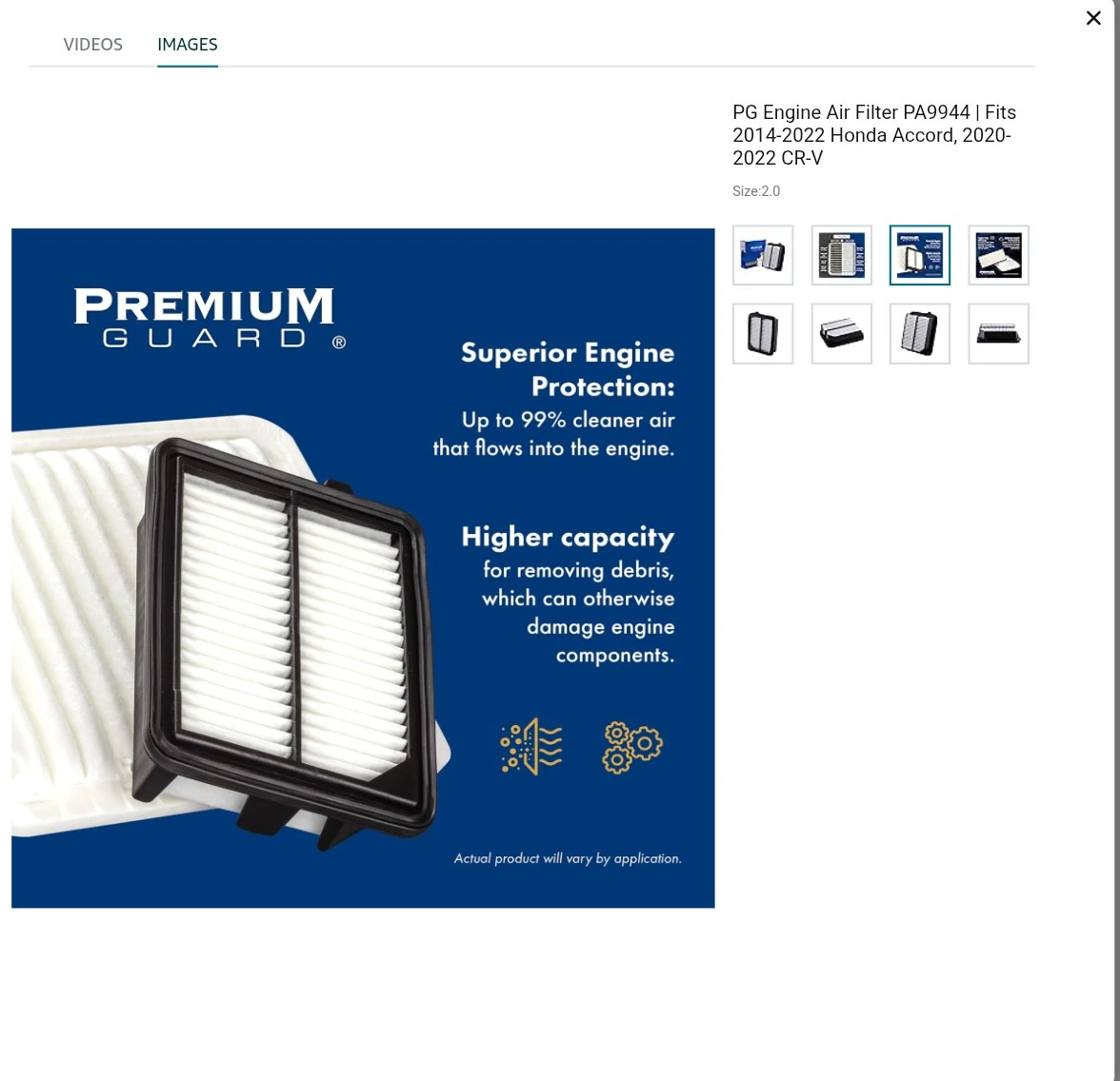 Premium Guard PA9944 Engine Air Filter - photo 3