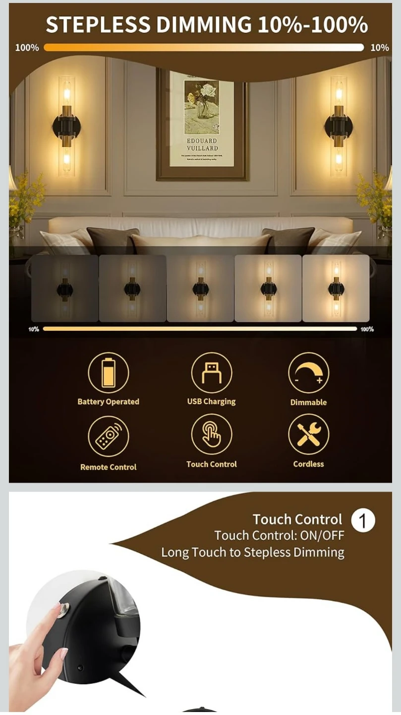 Rayogale Double Sconce Black Gold - photo 2