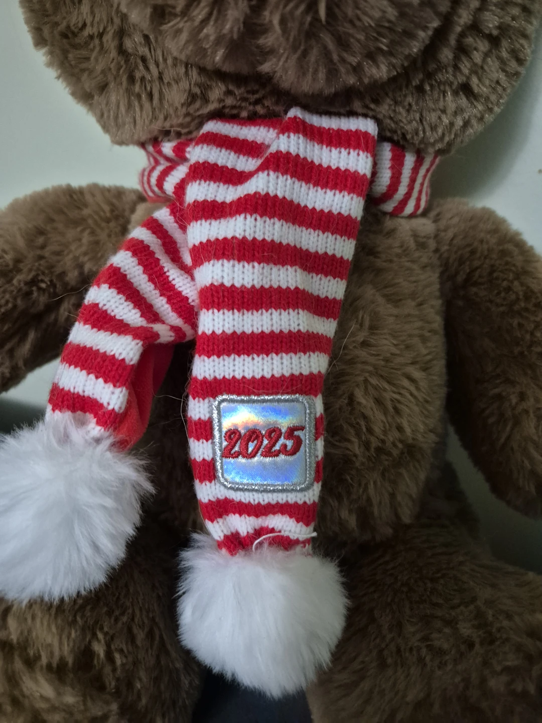 Brown Teddy Bear with "2025" Scarf - photo 4