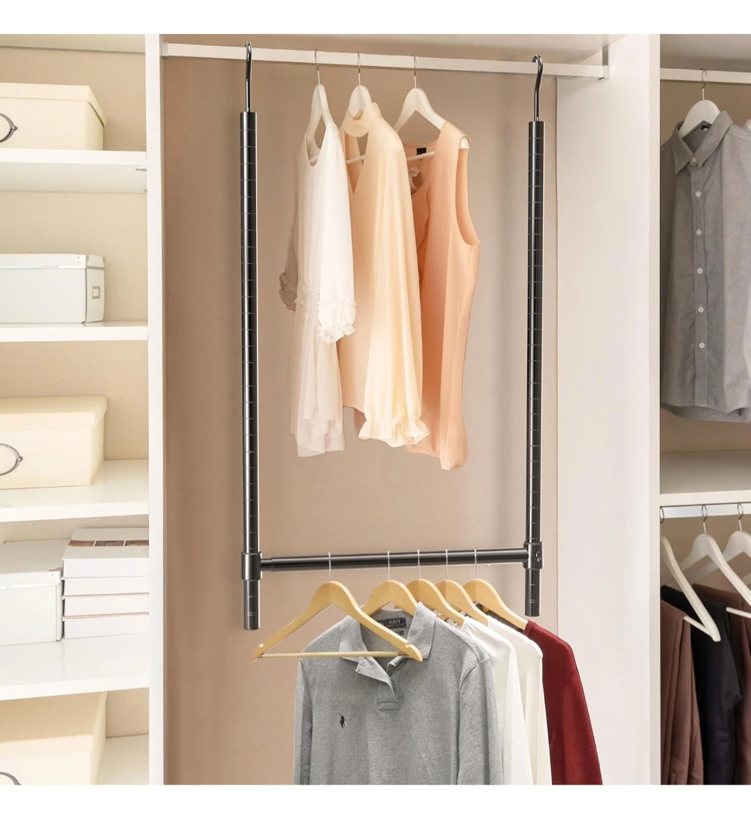 Simple Houseware Closet Hanging Rod