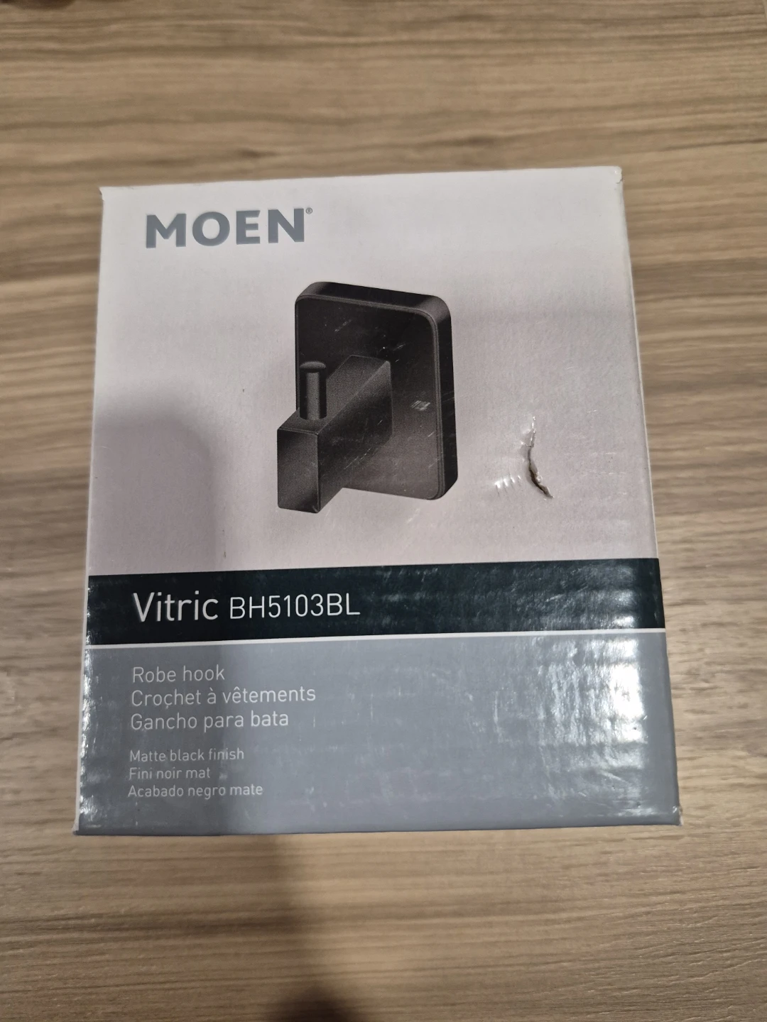 Moen Vitric BH5103BL Robe Hook - Matte Black