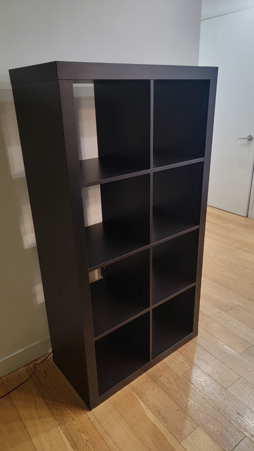 Black Brown 8-Cube Storage 4 tier Shelf