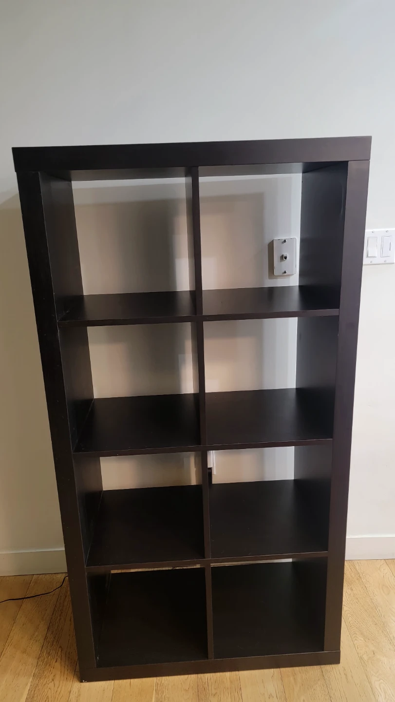 Black Brown 8-Cube Storage 4 tier Shelf - photo 2