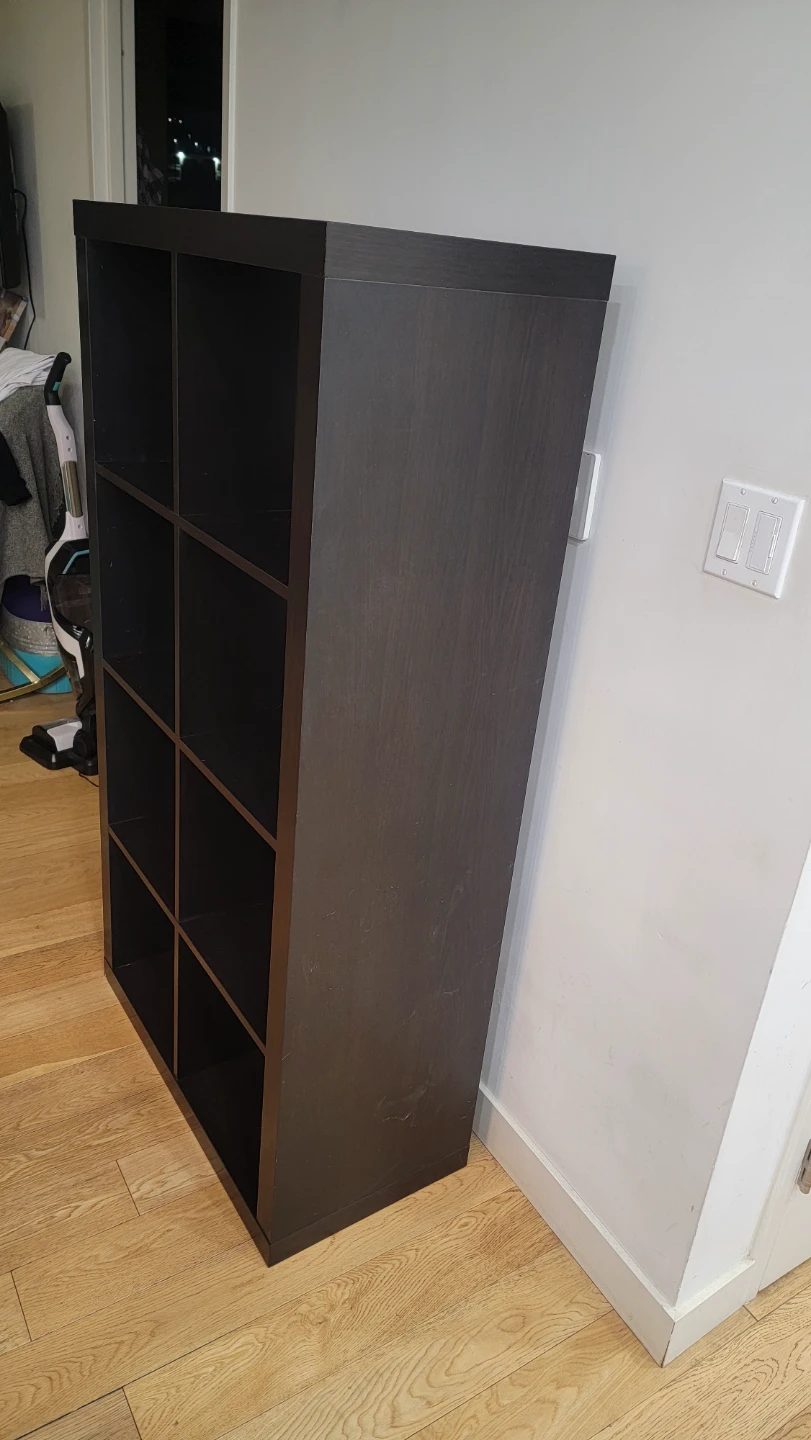 Black Brown 8-Cube Storage 4 tier Shelf - photo 3