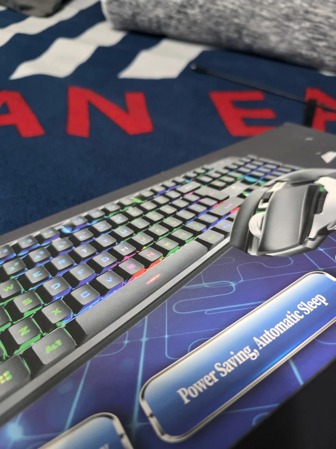 Gaming Keyboard and Mouse Combo with RGB Lighting