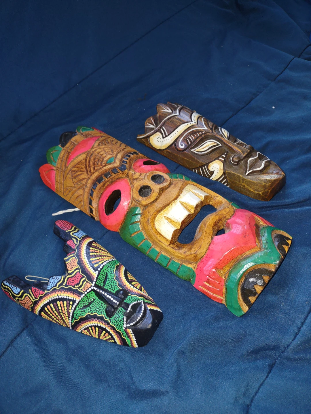 Set of 3 Decorative Wooden Masks - photo 5