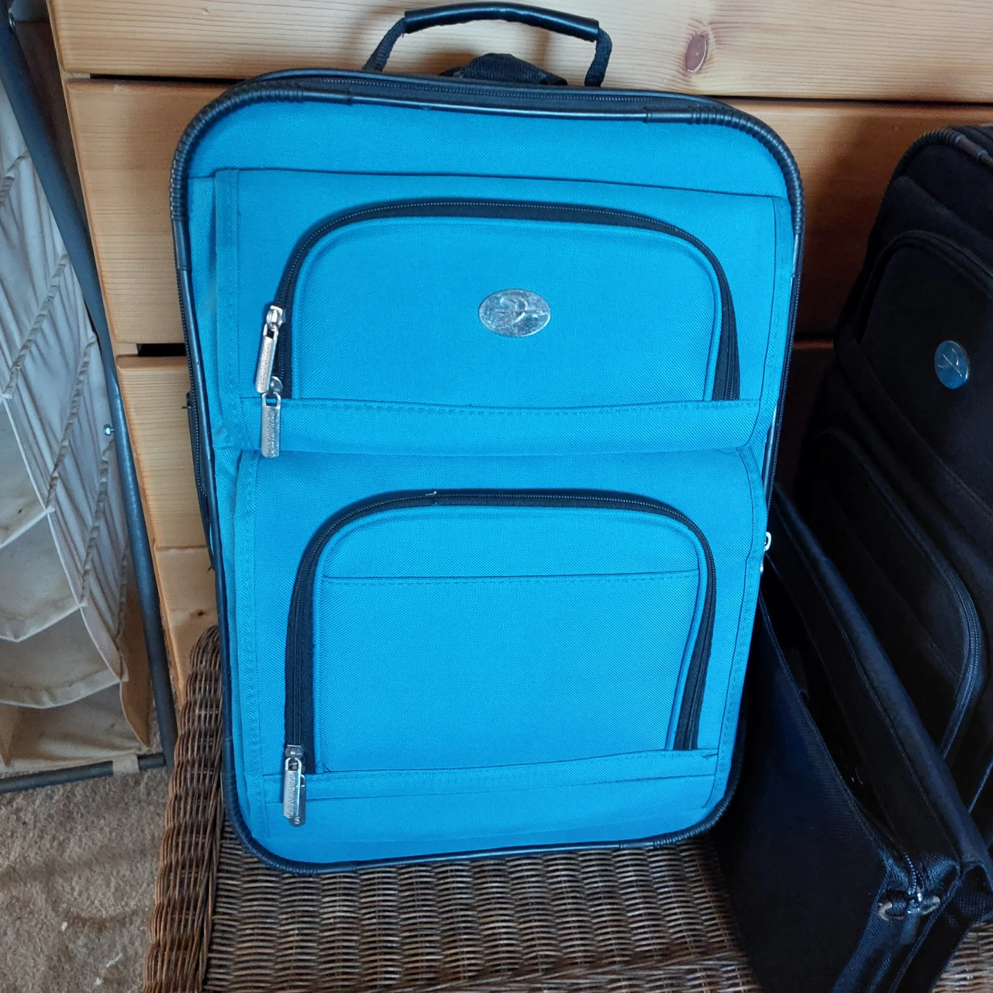 Blue Rolling Suitcase
