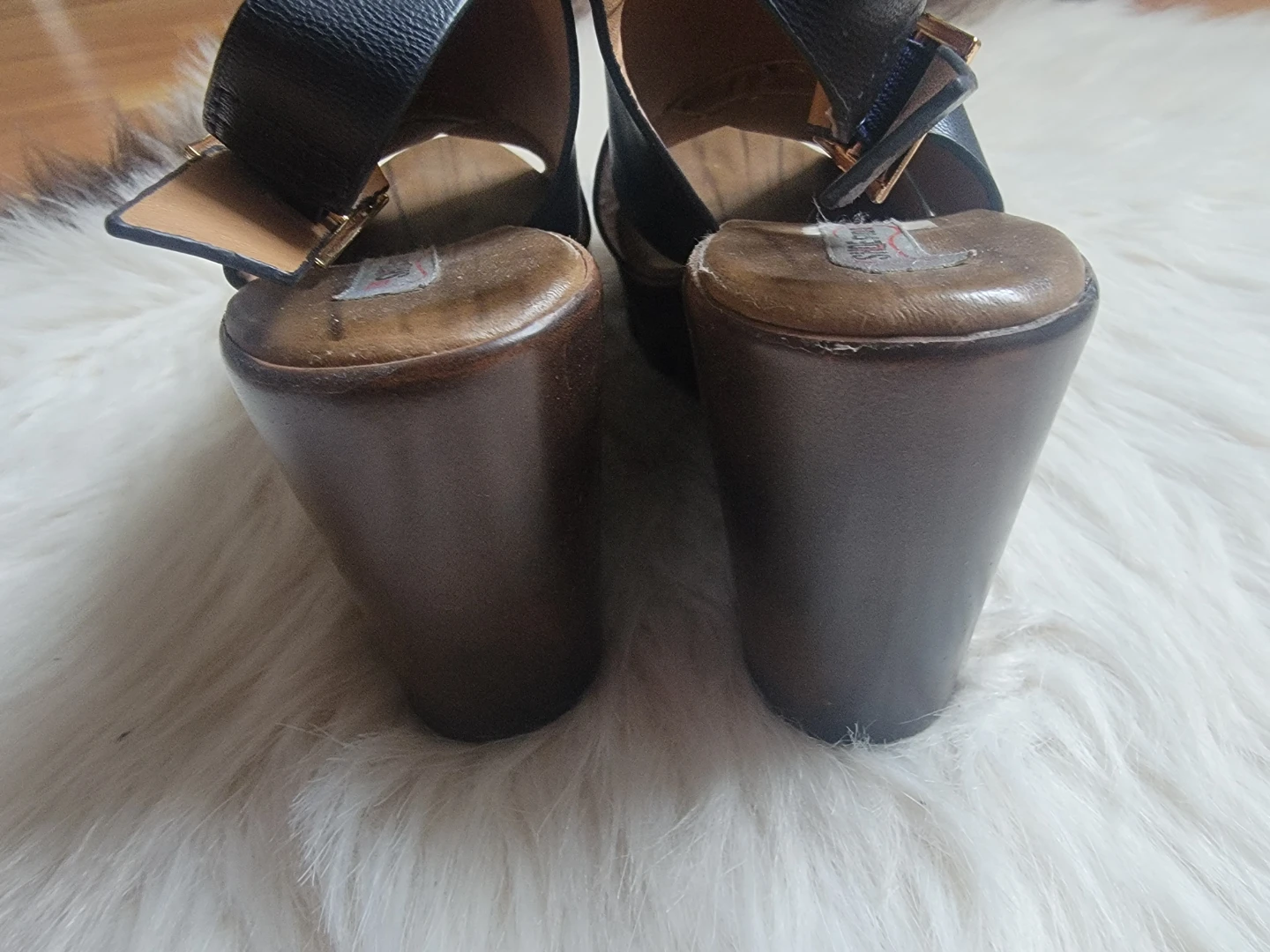 Shoe Studio Women's Dark Blue Wedge Sandals - photo 3