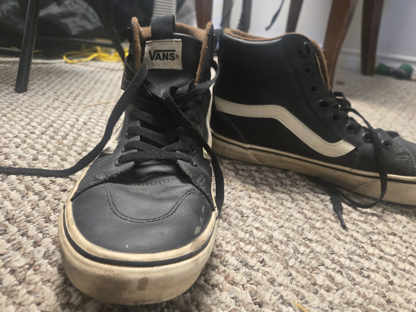 OBO Vans Sk8-Hi Black Leather High-Top Sneakers - photo 2