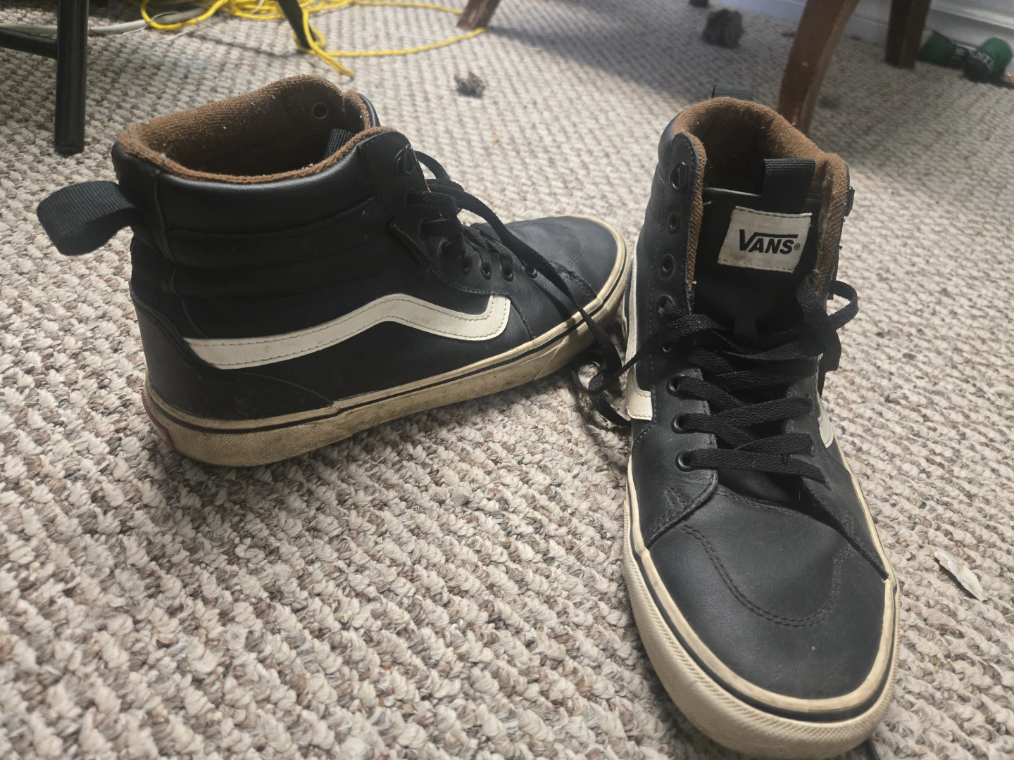 OBO Vans Sk8-Hi Black Leather High-Top Sneakers - photo 3