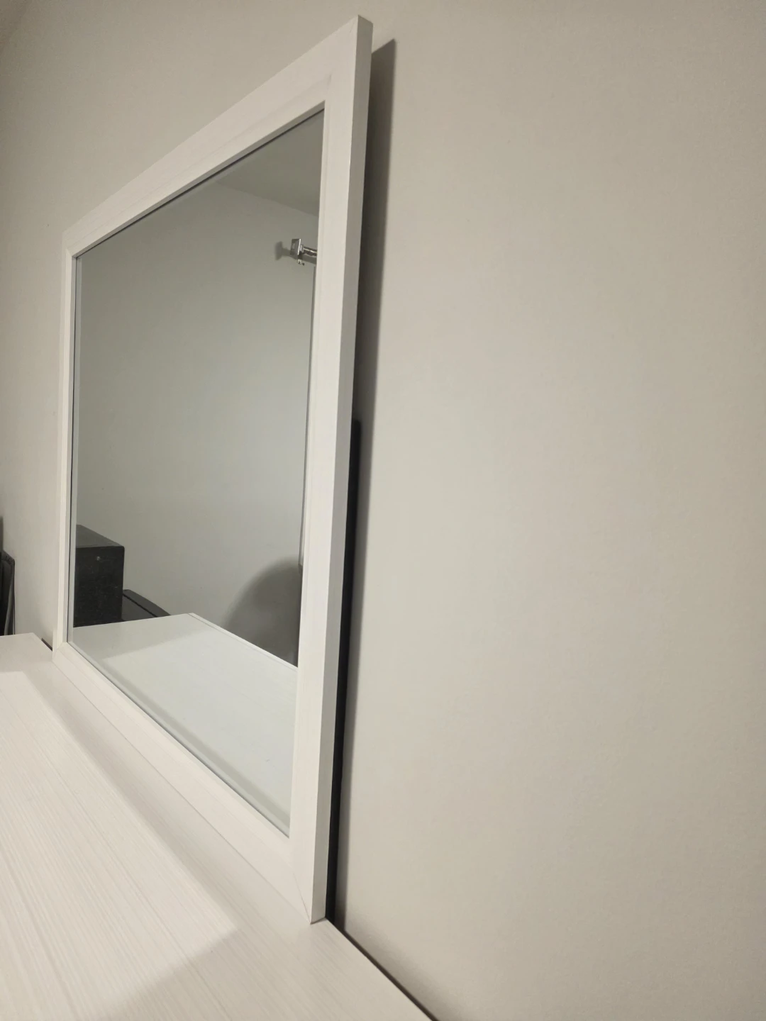 White Framed Wall Mirror - photo 2