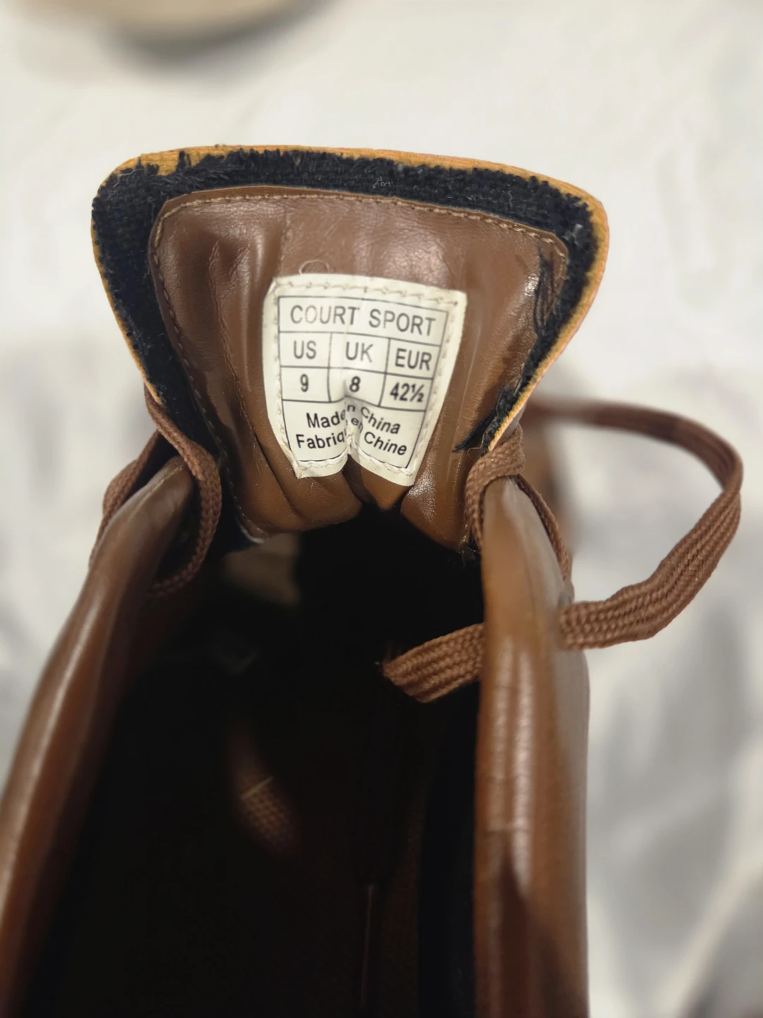 Brown Leather Court Sport Sneakers Size 9 - photo 5