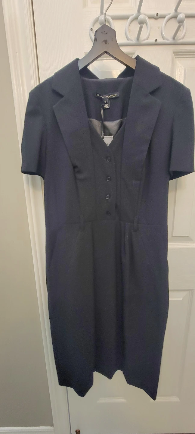 Black Sheath Dress with Blazer Detail NWT