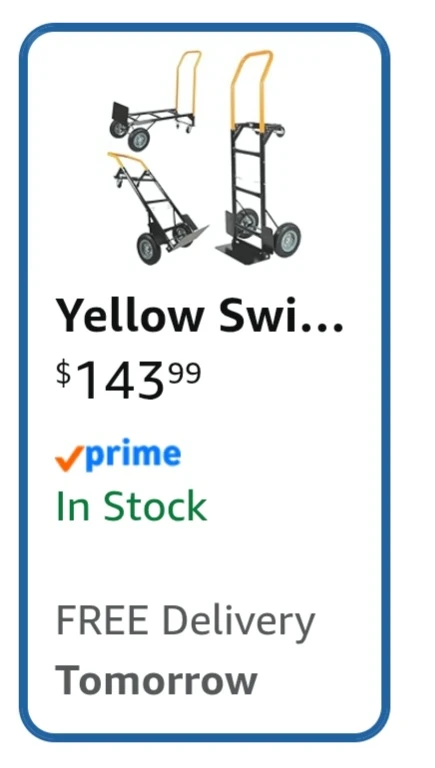 RedSwing 2-in-1 Convertible Hand Truck/Dolly Cart - photo 2