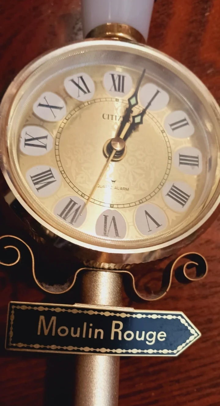 Citizen "Moulin Rouge"  Alarm Desk Clock  as is. - photo 2