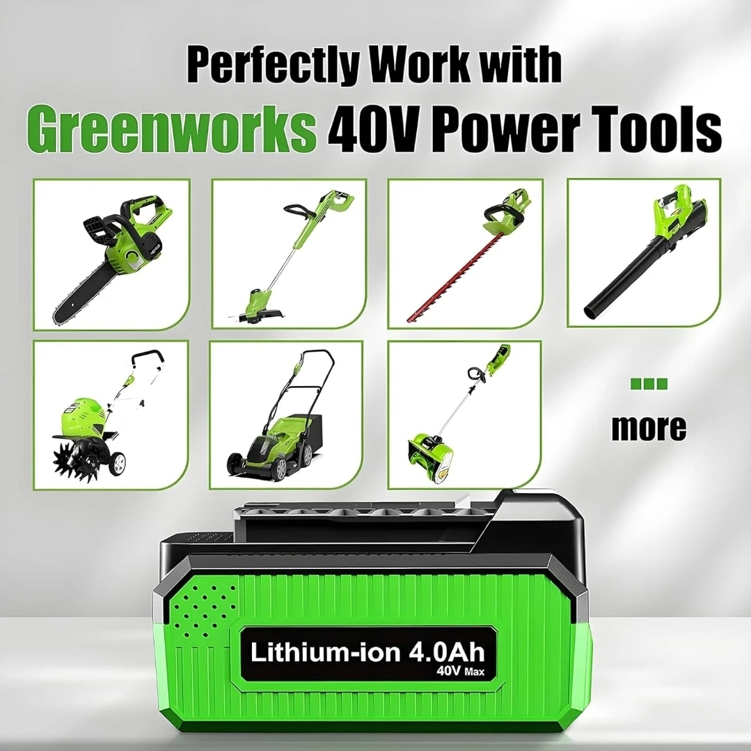 Greenworks 40V 4.0Ah Lithium-ion Battery - photo 3