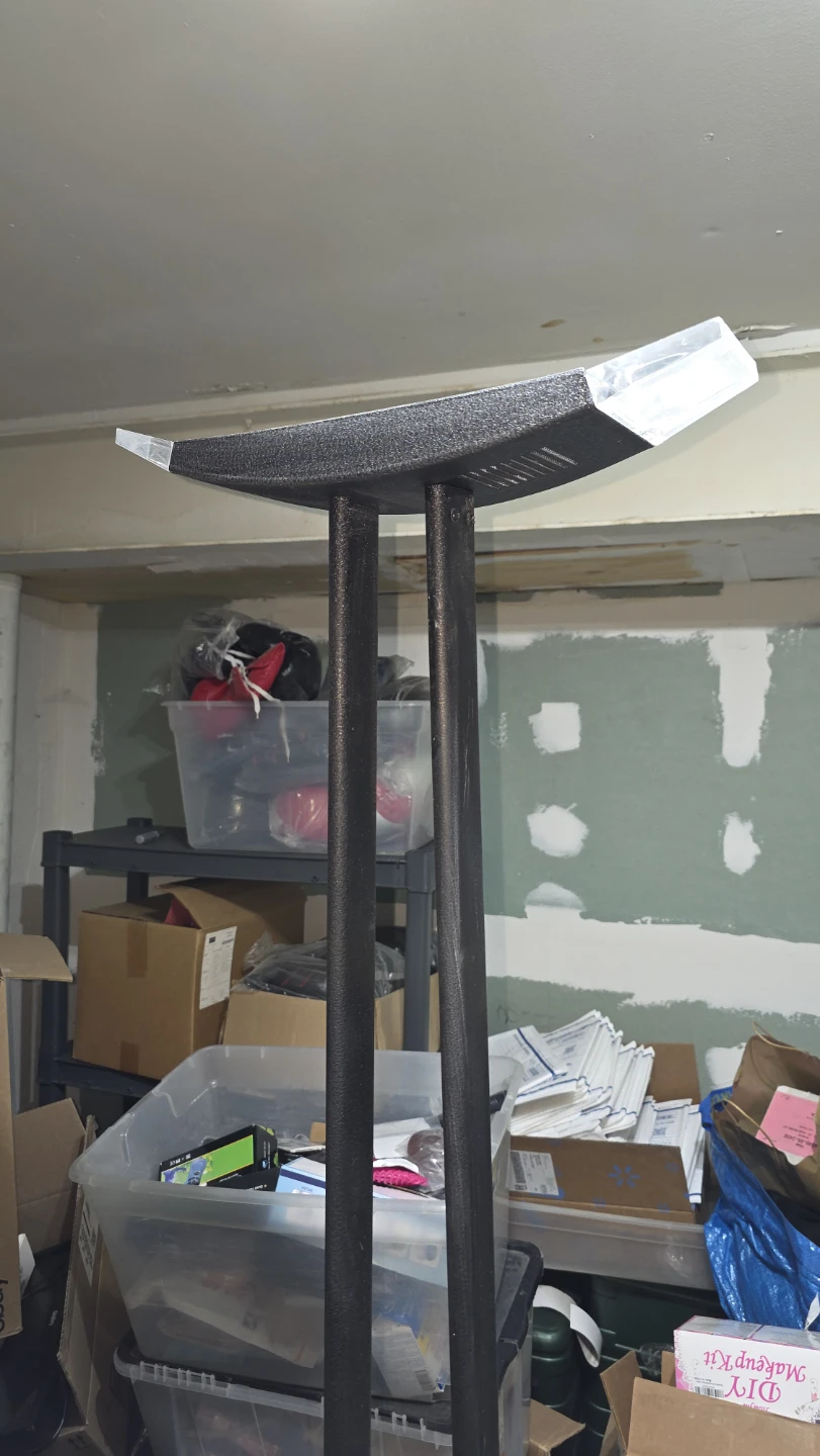 Black Floor Lamp with Clear Accents
