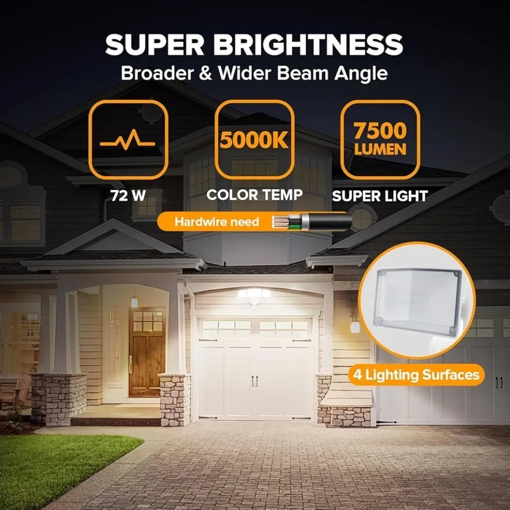 72W LED Motion Sensor Security Light - photo 2