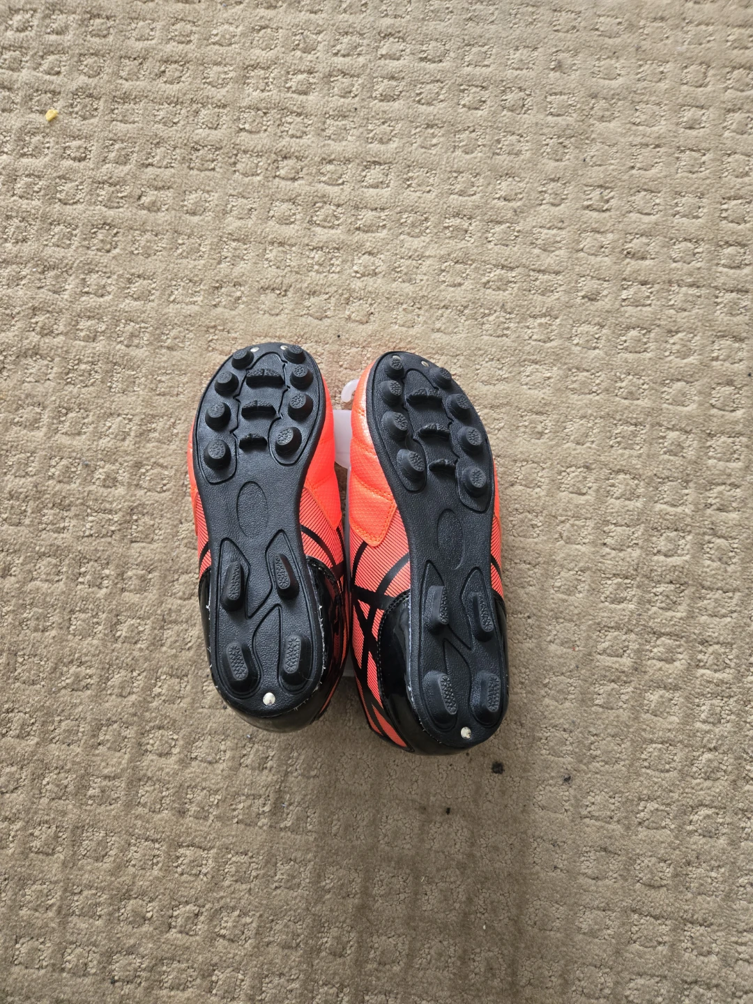 Kids Soccer Cleats Size 4 Orange Black - photo 2