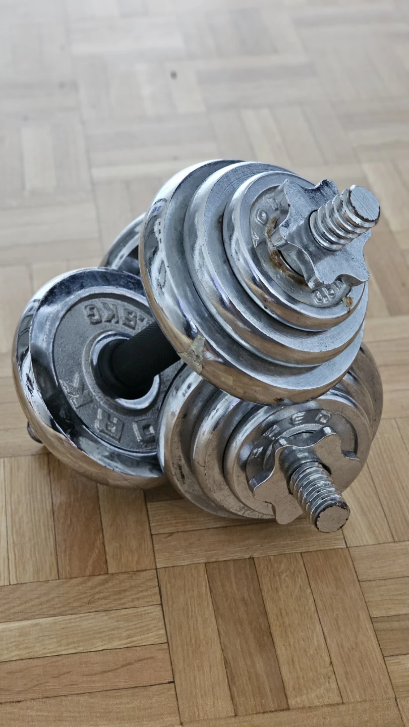 York 20kg Cast Iron Dumbbell Weight Plates Set
