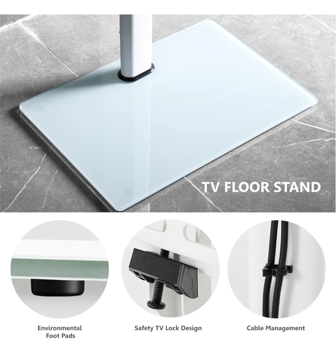 FITUEYES TV Floor Stand with Mount - photo 2