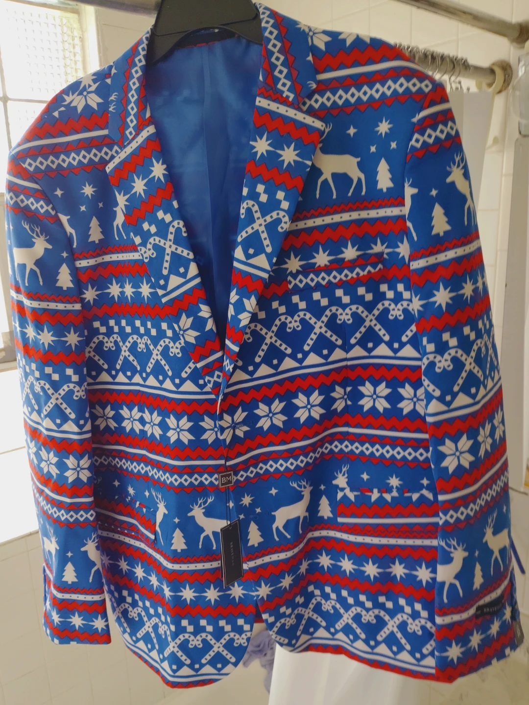 Braveman Men's Christmas Blazer with pants