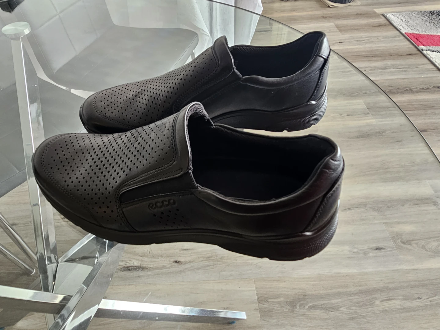 ECCO Men's Black Leather Slip-On Shoes - Size 9-9.5 US - photo 5