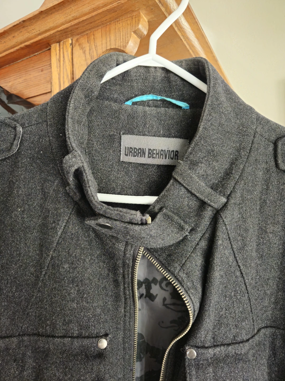 Urban Behaviour Grey Wool Blend Jacket - photo 2