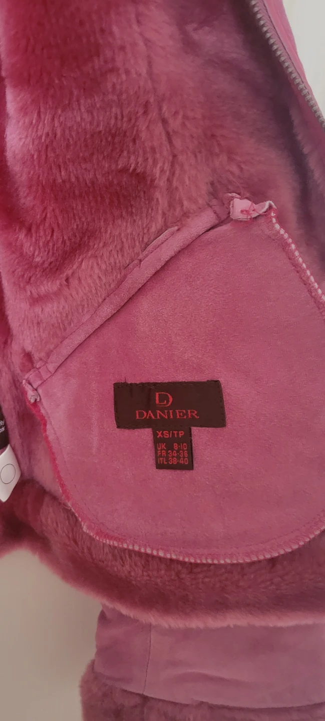 Danier Pink Faux Fur Lined Suede Jacket XS/TP - photo 3