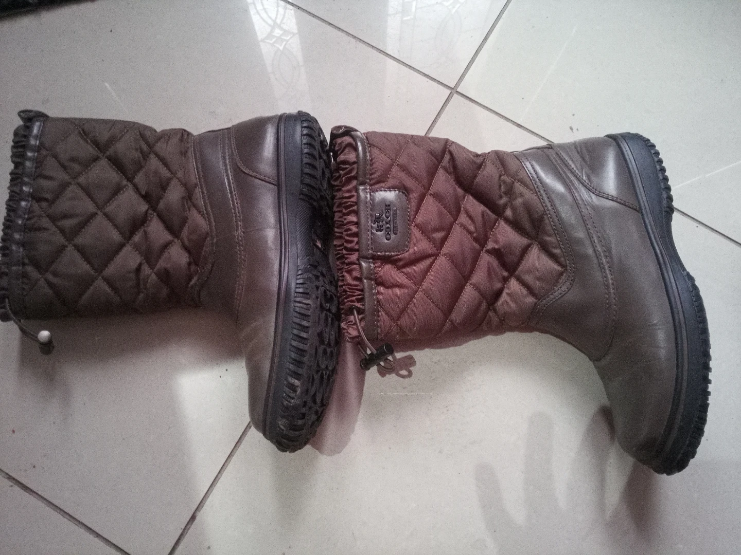 Coach Quilted Winter Boots size 36/us6B